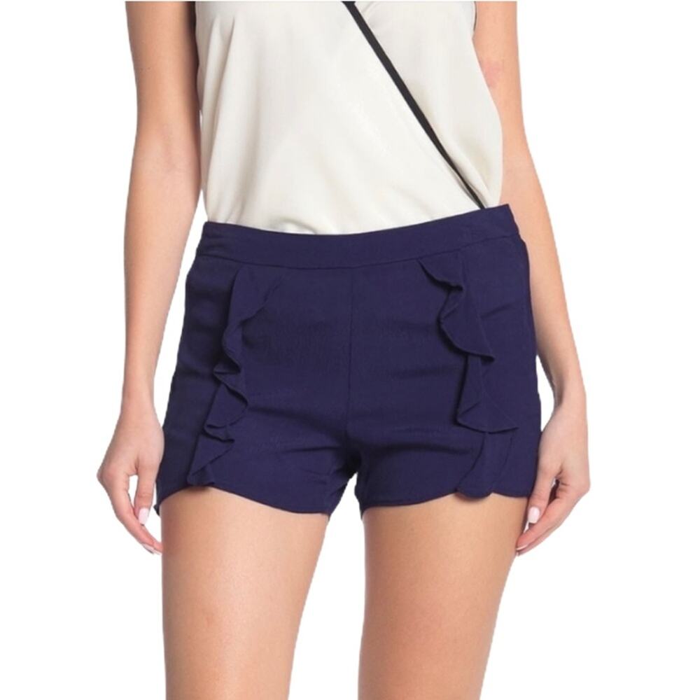 NWT Kut from the Kloth Navy Shorts with side Ruffle Size 6